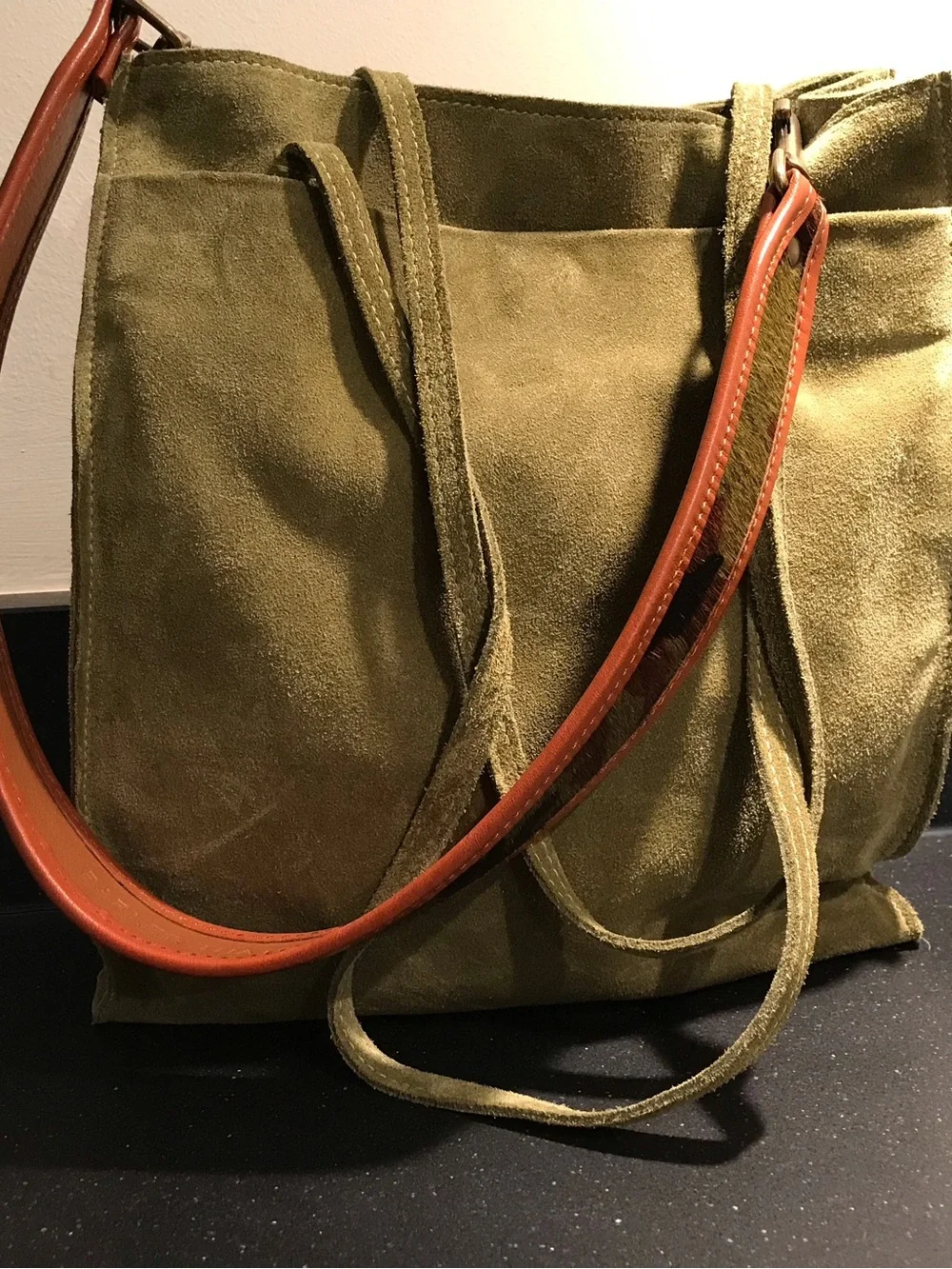 PARKER THATCH MAGAZINE TOTE - Palm Suede Women's Tote Bag